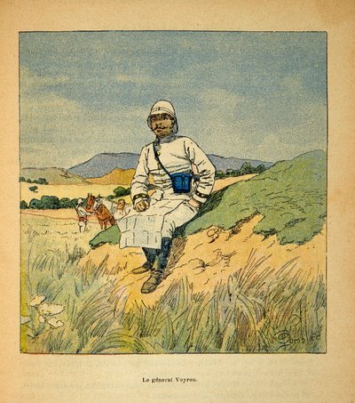 La Guerra en Madagascar-Historia Anecdótica de las Expediciones Francesas de 1885-1895: Retrato del General Voyron de Louis Charles Bombled
