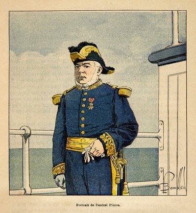 La guerra en Madagascar: Retrato del almirante Pierre (1827-1883) de Louis Charles Bombled