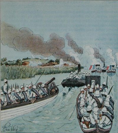 El ataque de la flotilla en Marovoay, Madagascar, de 