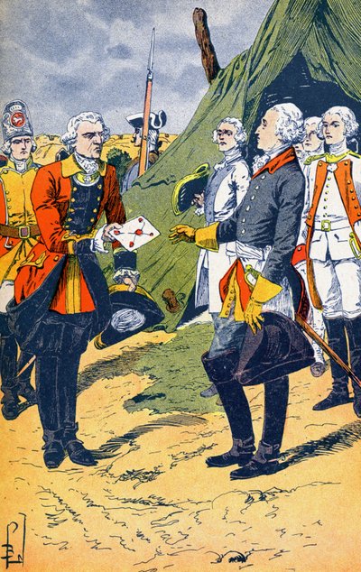 Washington recibe la rendición de Yorktown de Louis Charles Bombled