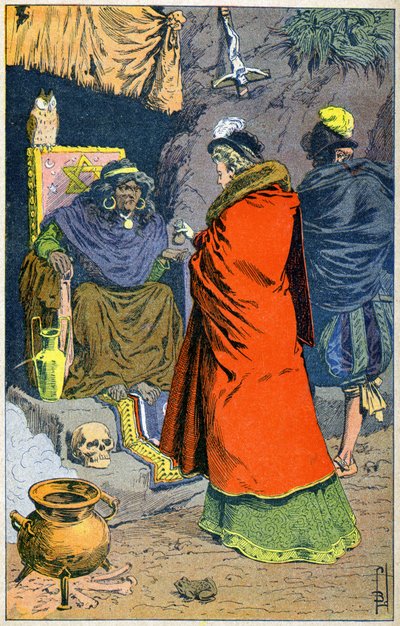 Bruja vendiendo filtros en el siglo XVI de Louis Charles Bombled