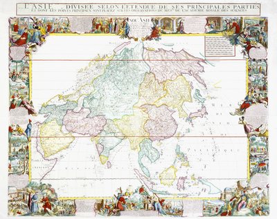 Mapa de Asia, 1786 de Louis Charles Desnos