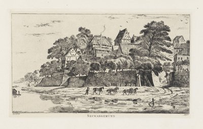 Vista de Neckargemünd (Baden-Wurtemberg) Neckargemünd (título sobre el objeto) de Louis Charles Hora Siccama