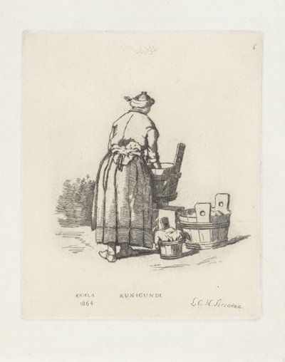 lavandera Cunegunda (título sobre objeto) de Louis Charles Hora Siccama