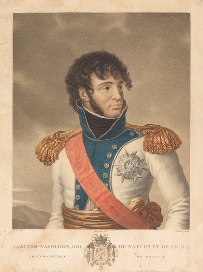 Joachim Murat (Joachim-Napoleon, Rey de Nápoles y Sicilia, Gran Almirante de Francia) de Louis Charles Ruotte after Albert Jakob Frans Gregorius after Antoine Jean Gros