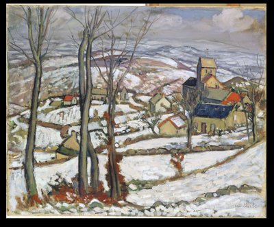 Village in the Snow, c.1910-11 (óleo sobre lienzo) de Louis Charlot
