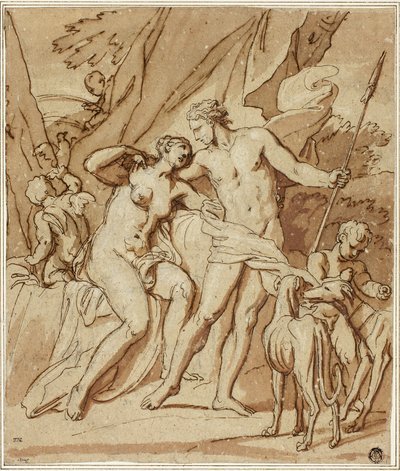 Venus y Adonis de Louis Cheron