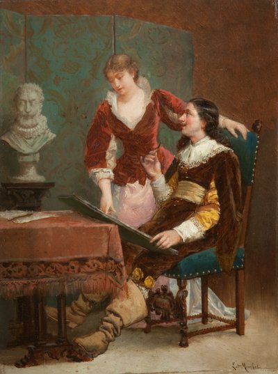 El crítico del artista de Louis Claude Mouchot