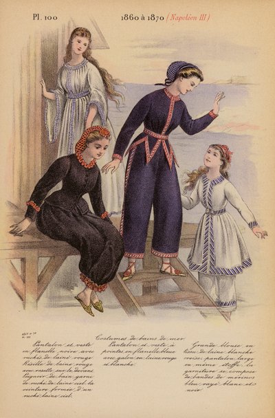 Moda francesa: 1860 a 1870, Napoleón III (litografía en color) de Louis Colas