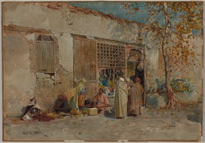 Escena marroquí, c. 1871 de Louis Comfort Tiffany