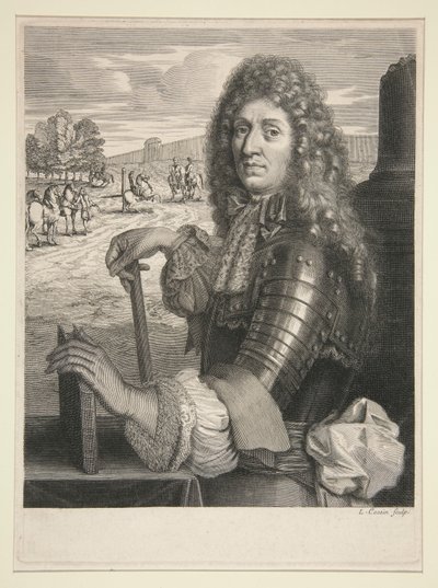 retrato de un noble en armadura de Louis Cossin