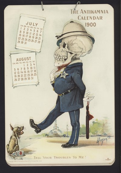Ilustración para el Calendario Antikamnia, 1900 de Louis Crucius or Crusuius
