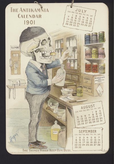 Ilustración para el Calendario Antikamnia, 1901 de Louis Crucius or Crusuius