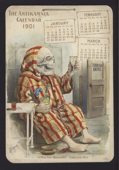 Ilustración para el Calendario Antikamnia, 1901 de Louis Crucius or Crusuius