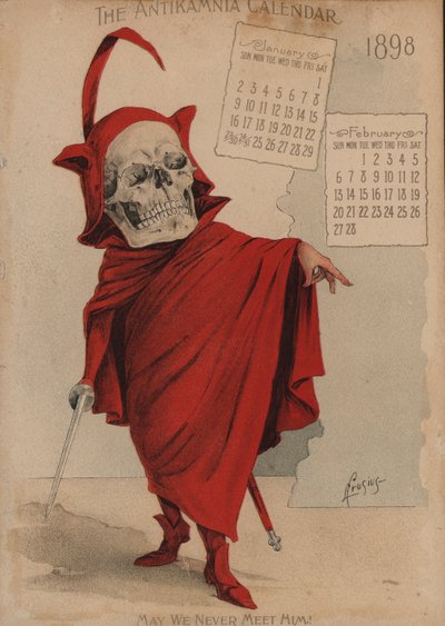 Mefistófeles, Ilustración para el Calendario Antikamnia de Louis Crucius or Crusuius