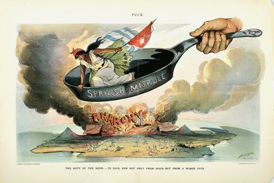 El deber de la hora: - Salvarla [Cuba] no solo de España - sino de un destino peor, 1898 de Louis Dalrymple