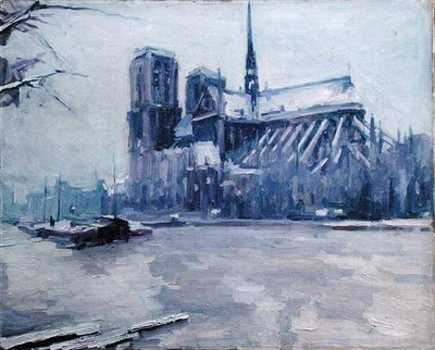 Notre-Dame en el momento de las inundaciones de Louis Degallaix