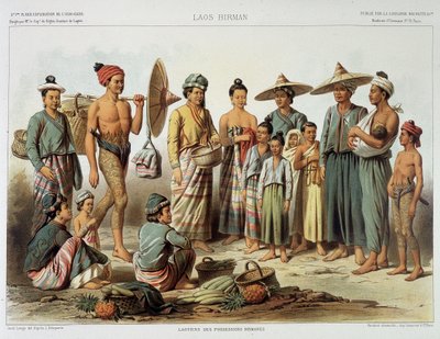 Poblaciones laosianas alrededor de 1870 en 