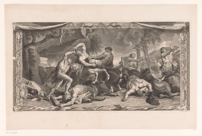 Hércules lucha contra los centauros Pinturas del Hôtel Lambert (título de la serie) La Galerie de monsieur le Président Lambert representante l