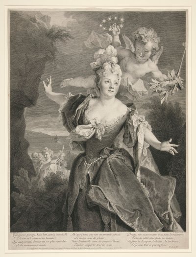 Retrato de Marie Anne de Chateauneuf (llamada Duclos) de Louis Desplaces
