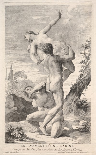 El Rapto de las Sabinas, 1700s de Louis Desplaces