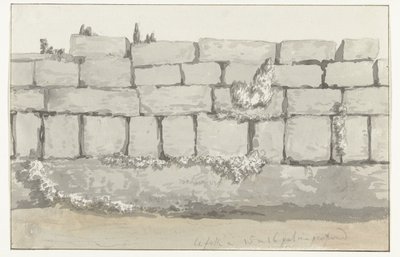 El autor de la construcción del templo antiguo en la antigua ciudad de Manduria
Estructura exterior de la muralla de la antigua Manduria
Viaje a Italia, Sicilia y Malta - 1778 (título de la serie) de Louis Ducros