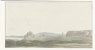 Vista de un campo de golf de Taranto en la ciudad de Gallipoli
Vista de una roca en el Golfo de Taranto, en los alrededores de Gallipoli (título en el objeto)
Voyage en Italie, en Sicile et à Malte - 1778 (título de la serie) de Louis Ducros