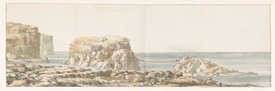 La imagen de la corteza en la ciudad de Gozo
Vista de una roca desprendida de la orilla de Ghozo en la Calata Dulyra (título en el objeto)
Voyage en Italie, en Sicile et à Malte - 1778 (título de la serie) de Louis Ducros