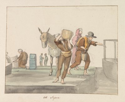 Trajes de la isla de Gozo
Traje de Gozo (título en el objeto)
Voyage en Italie, en Sicile et à Malte - 1778 (título de la serie) de Louis Ducros