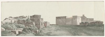 Perfil de las empresas y de los edificios de la antigua ciudad de Manduria
Perfil de los muros interiores y exteriores de la antigua Manduria (título en el objeto)
Voyage en Italie, en Sicile et à Malte - 1778 (título de la serie) de Louis Ducros