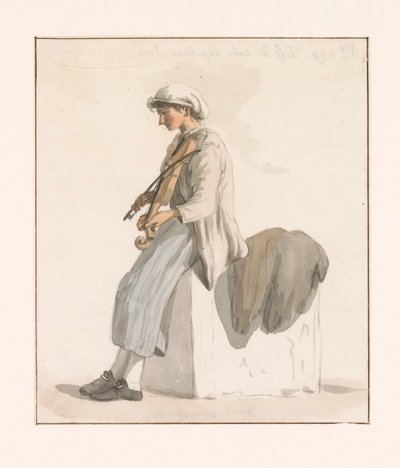 Zoon van kapitein Erié met viool
Hijo de nuestro Capitán Erie (título en el objeto)
Voyage en Italie, en Sicile et à Malte - 1778 (título de la serie) de Louis Ducros