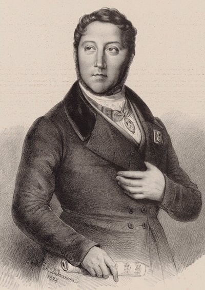 Retrato del compositor Gioachino Antonio Rossini 1792-1868, 1838 de Louis Dupré