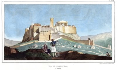 Vista de la Acrópolis de Atenas. en 
