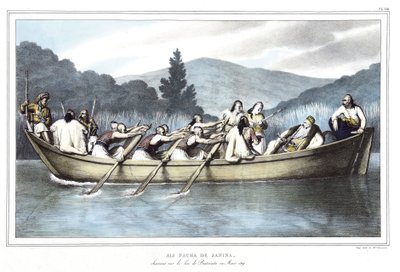 Ali Pasha de Janina (1741-1822), cazando en el lago Butrinto en marzo de 1819. en 