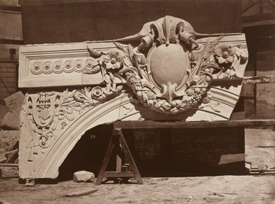 Escultura ornamental de la Ópera de París (Detalle del arco) de Louis Emile Durandelle