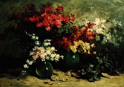 Naturaleza Muerta de Flores de Primavera de Louis Emile Minet