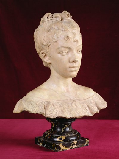 Busto retrato de una niña de Louis Ernest Barrias