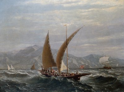 Tartán mediterráneo (óleo sobre lienzo) de Louis Eugene Gabriel Isabey