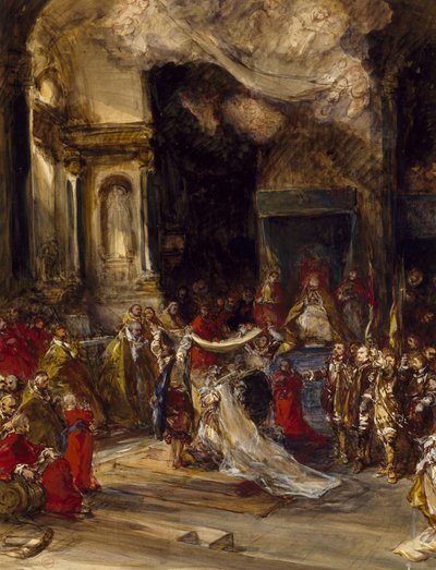 Una escena de matrimonio real de Eugene Isabey