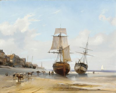 Barcos varados de Eugene Isabey