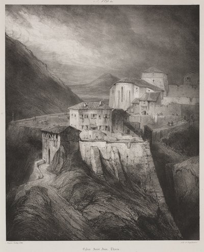 Iglesia de San Juan, Thiers, Auvernia de Louis Eugene Gabriel Isabey