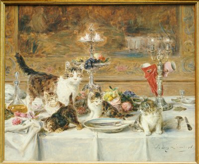 Invitados después de la cena de Louis Eugene Lambert