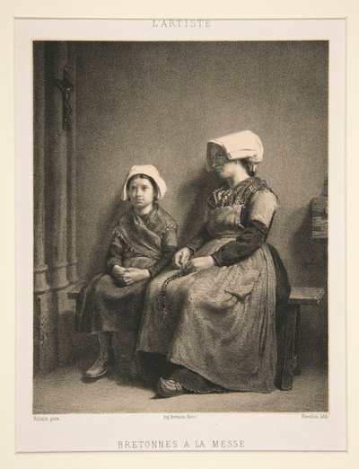Mujeres bretonas en misa de Louis Eugene Pirodon