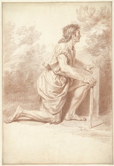 Hombre arrodillado, a la derecha de Louis Fabritius Dubourg