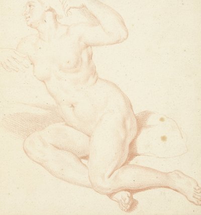 Estudio de un desnudo femenino sentado de Louis Fabritius Dubourg