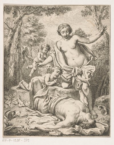 venus y adonis de Louis Fabritius Dubourg