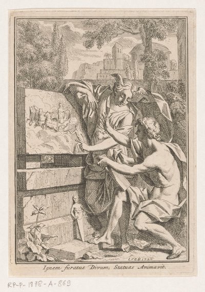 Mujer con cabeza alada muestra bajorrelieve a joven de Louis Fabritius Dubourg