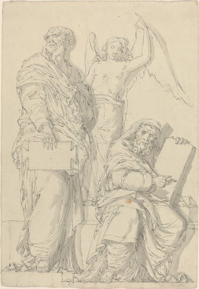 Los profetas Oseas y Jonás de Louis Felix de La Rue after Raphael
