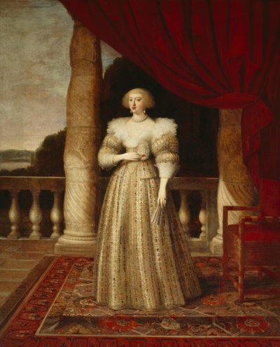 Ana de Austria (óleo sobre lienzo) de Louis Ferdinand (c.1612 89) Elle