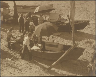 [Barcos en la playa] de Louis Fleckenstein